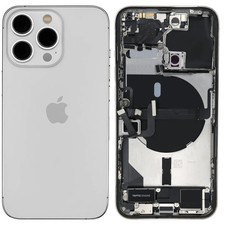 Apple iPhone 13 Pro Back Housing Frame w Charging OEM Pull Grade A Silver