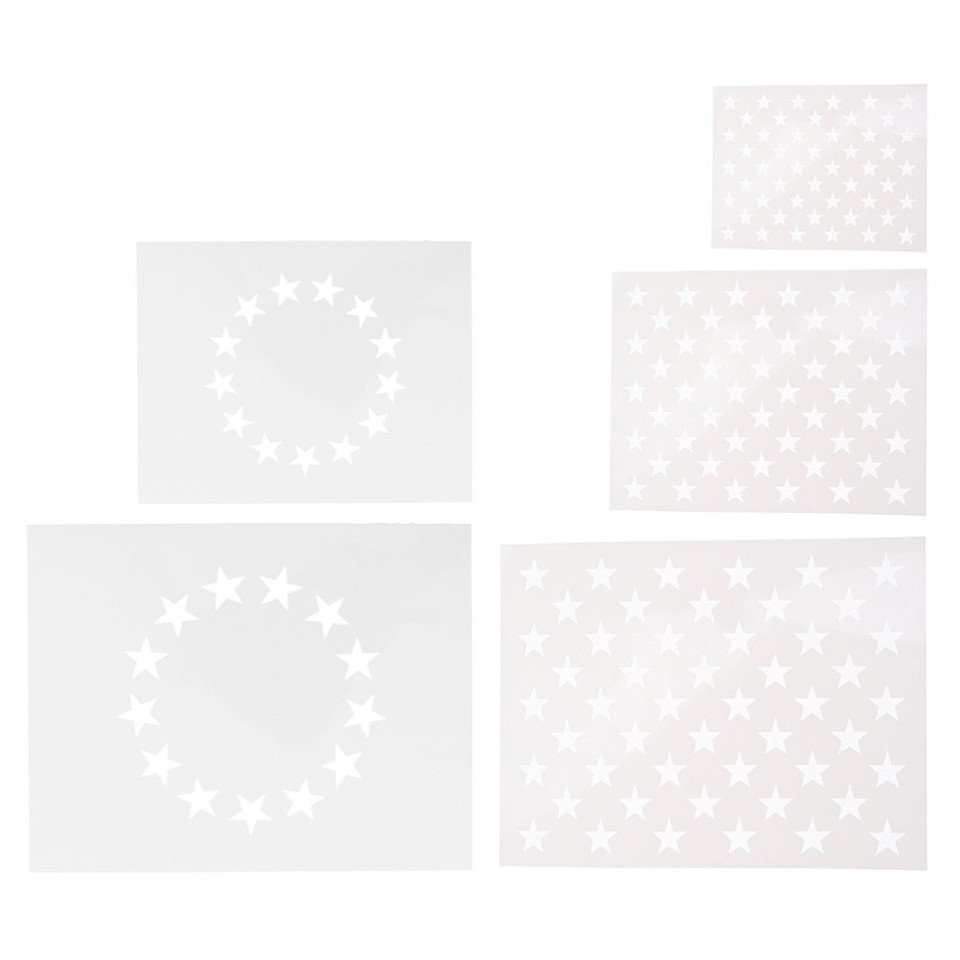 8-teiliges Sternen-Schablonen-Set – Pentagramm-Vorlagen In 8 Größen (6–25 Cm) – Aus PET, Wiederverwendbar Für DIY & Deko