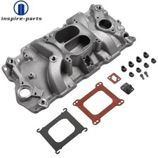 Dual Plane Aluminum Intake Manifold For Chevy Sbc 265 283 305 327 350 400 4bbl