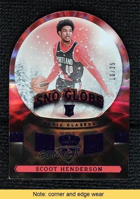 2023 Crown Royale Sno Globe Purple 10/25 Scoot Henderson #8 Rookie RC READ 14mf