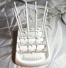 Munchkin Foldable Baby Bottle Drying Rack w/ Detachable Tray White/Gray