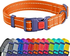 Reflective Dog Collar – Waterproof Nylon, Quick, Release Buckle Bonus Included