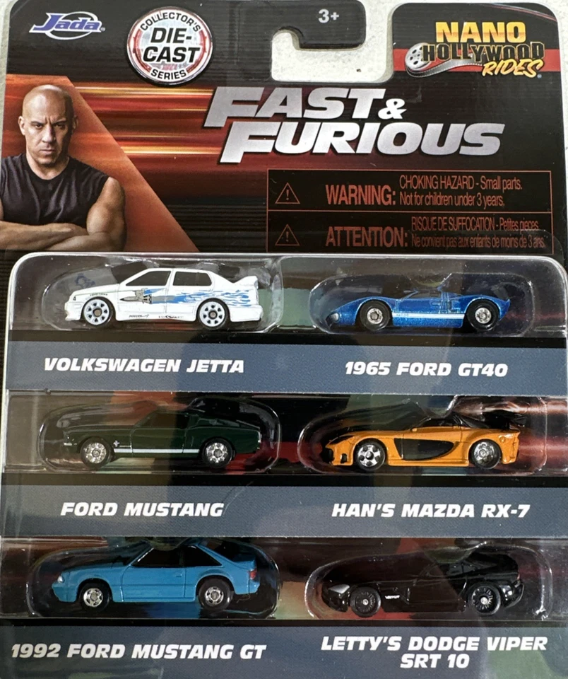 2025 NEW SET Jada Fast & Furious Nano Hollywood Rides 12 Cars Total New in Pack - Image 2 of 4