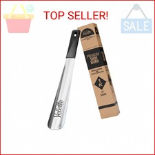 Velette Metal Shoe Horn Long Handle for Seniors - 15" Long Shoe Horns for Men, W