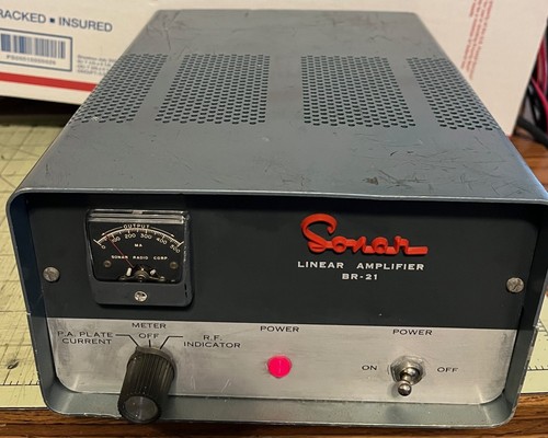 Sonar BR-21 -100 Watt Tube Linear Amplifier - Lights Up - Operation Untested