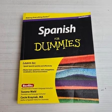 Spanish for Dummies by Cecie Kraynak and Susana Wald 2011, Trade Paperback