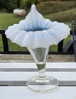 Vintage FENTON Jack-in-the-pulpit  GLASS Ruffle Vase