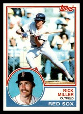 1983 Topps Rick Miller #188 Boston Red Sox   FREE SHIPPING