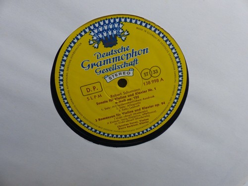 Christian FERRAS BARBIZET Schumann Violin Sonatas DGG STEREO TULIP SLPM 138998 - Picture 3 of 4