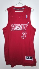 Adidas Miami Heat Dwyane Wade 3 Alternate Red Jersey Medium M 40