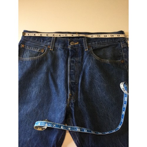 Levi's 501 Mens Straight Leg Denim Jeans Button Fly Five Pockets Blue Size 34 - Bild 5 von 9