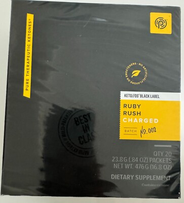 Rubi Label Pruvit Keto OS Rubi Rush UNLEASHED Black Label 20 Packet Exp 2026 Free ...