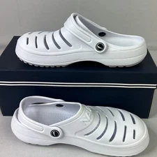 Nautica River Edge Unisex White Clog Slip-On Womens Size 7 BRAND NEW