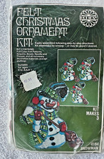Vintage Holiday Industries Felt Christmas Ornament Kit Snowman 4164 1979 NEW