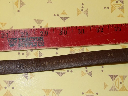 Cinturón Vintage Borgoña París Cuero de Cerdo Genuino Talla 34 - Imagen 5 de 6