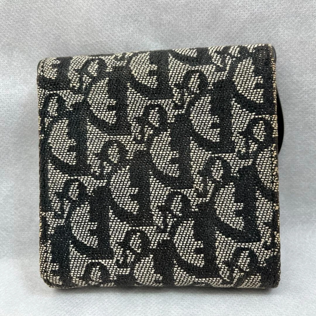 Christian Dior Portefeuille Bi Pliable Rabat Compact Sac à Main Selle Trotteur Charm Authentique