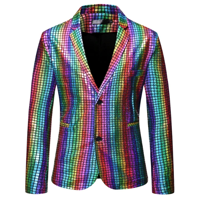 Sequin striped blazer sale