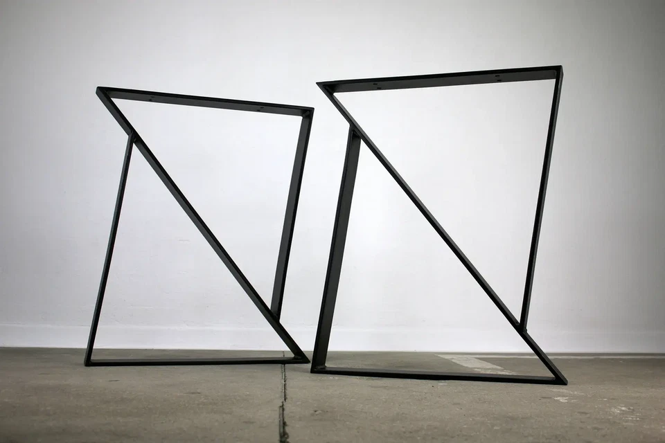 2x TISCHBEINE TISCHGESTELL TISCHKUFEN METALL STAHL TISCHFÜßE INDUSTRIAL TISCH M - Bild 3 von 4