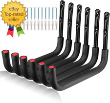 6 Pack Kayak Storage Hooks, 15.5 Inch Wall Mount Canoe Hangers, Heavy Duty Snowb