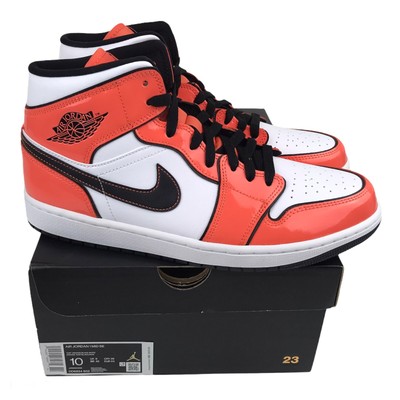 air jordan 1 mid se turf orange sneakers