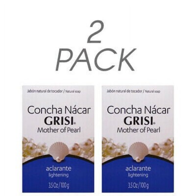 2 Pack Grisi Jabon Concha Nacar Aclarante Mother Of Pearl Lightening Soap