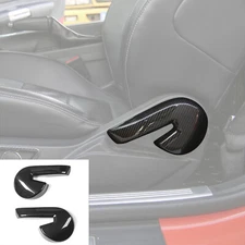 2x Car Seat Backrest Adjustment Button Handle Cover Trim for Ford Mustang 2015+