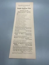 Herbert Hoover Charles Curtis 1928 Presidential Poll Card New Jersey Kean Cool!