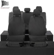 Vw Amarok Front & Rear Seat Covers Tailored Waterproof (2011-2022) Black 127 128