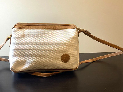 Liz Claiborne Crossbody Purse - Color White Brown Trim beautiful