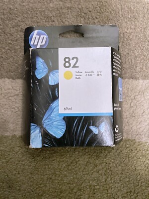 New Factory Sealed HP 82 Yellow DesignJet Ink Cartridge C4913A 69 ML ...