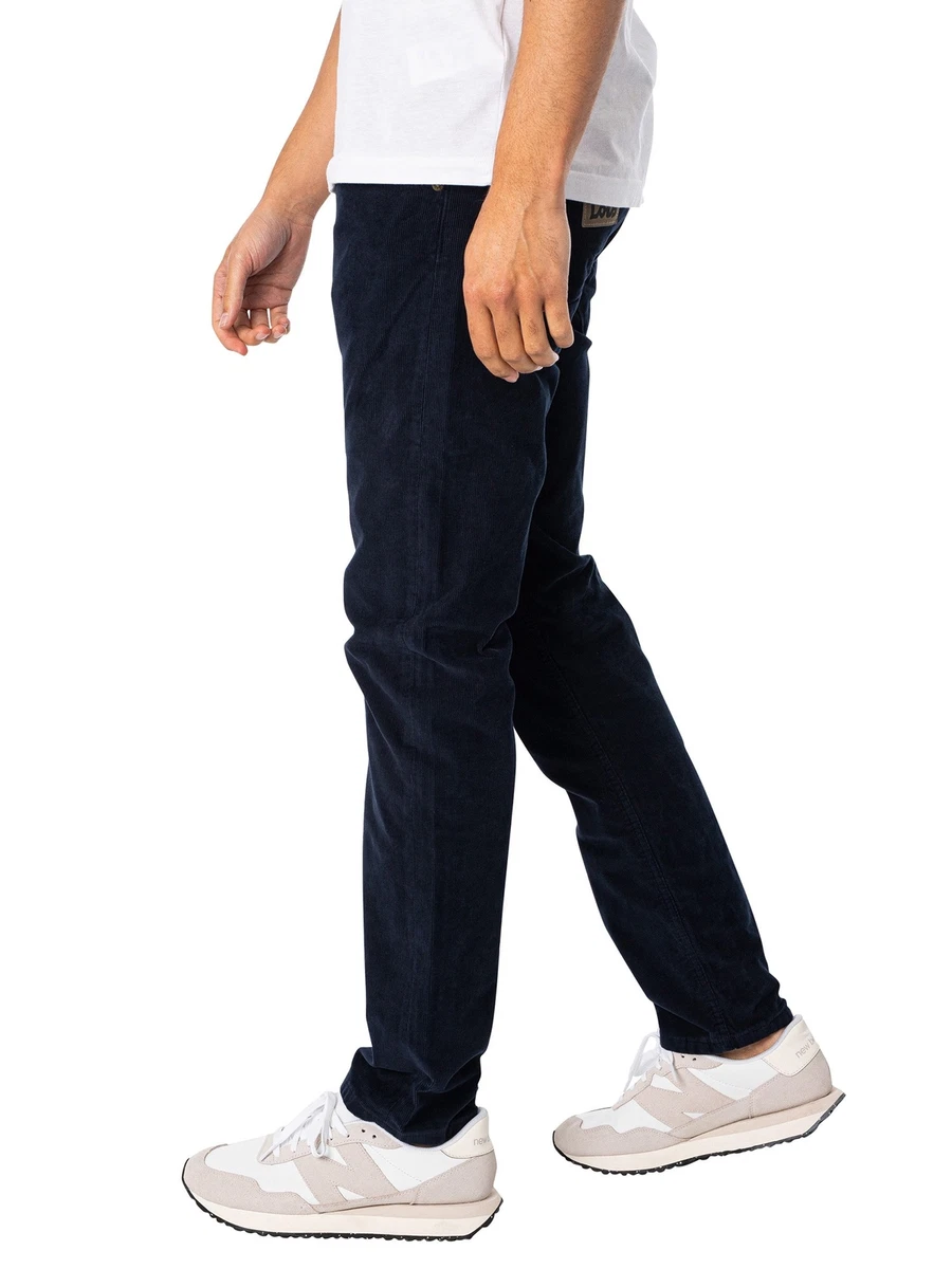 Lois Jeans Men s Sierra Thin Corduroy Trousers Blue eBay