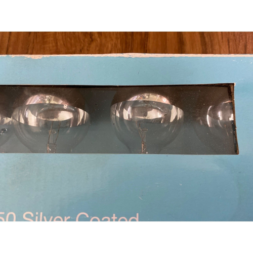 G50 Vetro Mercurio Rivestito Argento Tipo 10 Ct Stringa Sfera Luci Interno Esterno Nuovo - Foto 5 di 24
