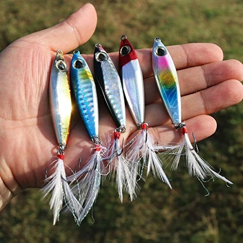 Sougayilang Plantillas Señuelos de Pesca Cucharas de Metal Micro Colores Surtidos  Foto 4 de 4