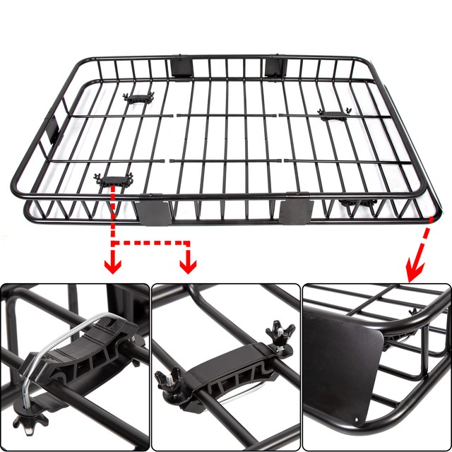 Curt Roof Rack Extension Cargo Mount Carrier Mounted Basket Luggage