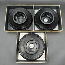 Lot of 3 Vintage KODAK Carousel Transvue 140 Slide Tray w/ Box