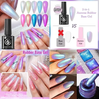 Aurora Mermaid Unicorn Pearl Shell Gel Nail Polish Soak Off UV LED Nail Gel