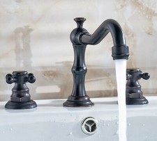 Oil Rubbed Brass Widespread Bathroom Sink Faucet Roman Bath Tub Mixer Tap 2hg004