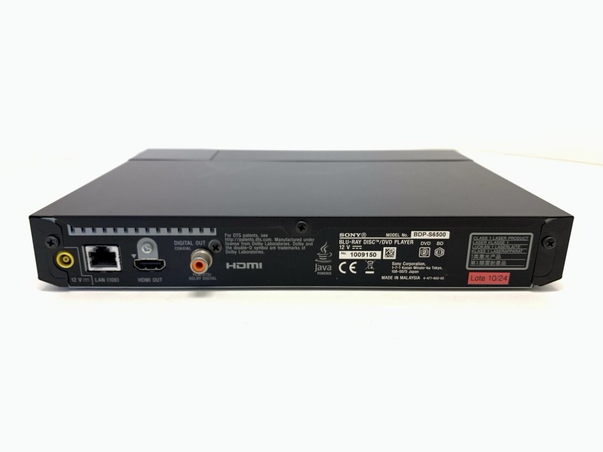 SONY BDP-S6500 Blu-Ray 4K CD DVD Disc Player With REMOTE SONY BDP-S6500 Blu-Ray 4K CD DVD Disc Player With REMOTE