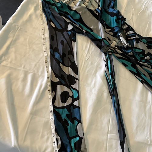Issa London Silk Jersey Wrap Dress Size UK 10 US 6 Multicolored Left Side Zipper - Picture 13 of 14