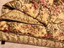 CHAPS BY RALPH LAUREN WELBOURNE GOLD FLORAL COMFORTER SET BED SKIRT SHAM EXC