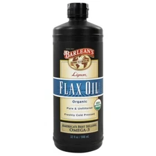 Barlean's Lignan Flax Oil 100% Organic, 32 Ounces