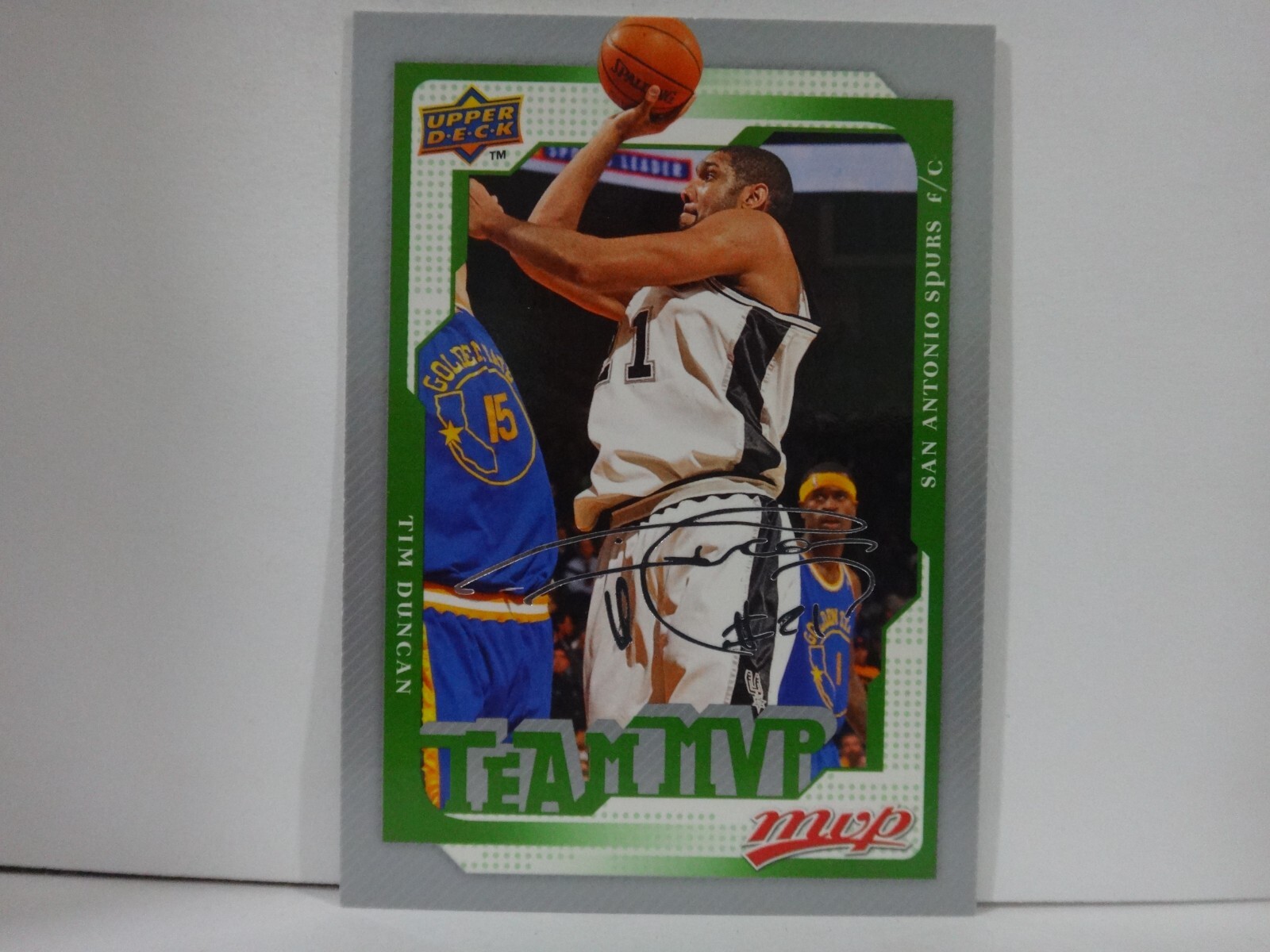 2008-09 upper deck mvp Tim Duncan silver script #196 Team MVP HOF