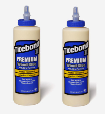 2~ Titebond II PREMIUM WOOD GLUE 16 oz Cream Water-Resist Interior/Exterior 5004