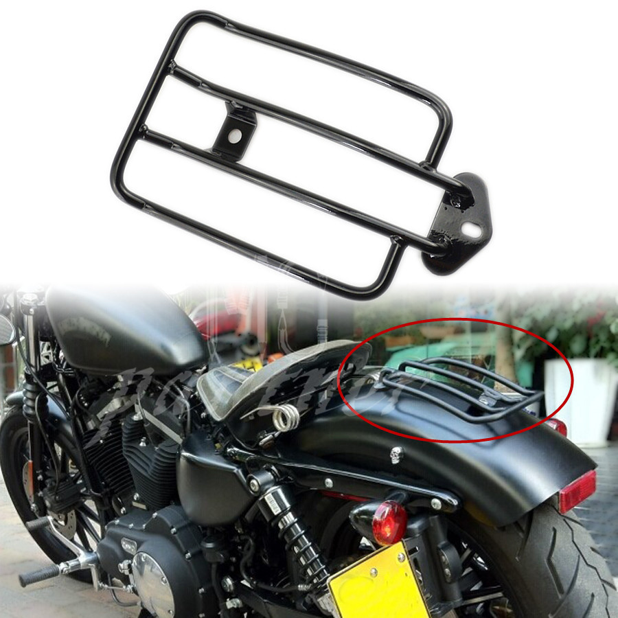 Motorcycle Luggage Carrier Rack Solo Seat For Harley Sportster XL