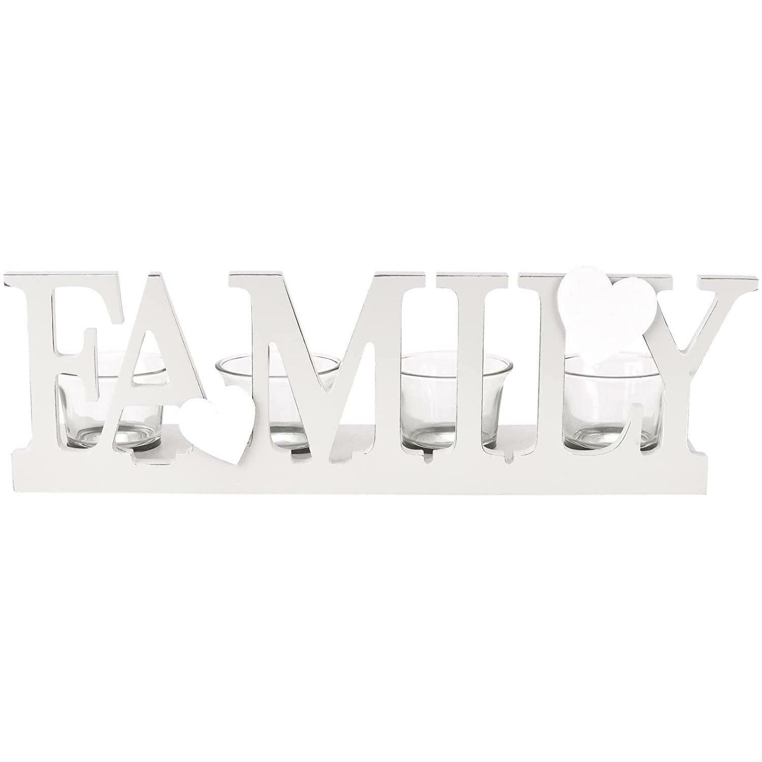 Widdop Hestia Home Modern Decor Family Heart Multiple Tealight Candle Holder