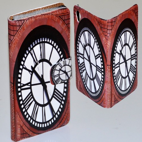 For Samsung Galaxy Note Series - Vintage Clock Theme Print Flip Case Phone Cover - Picture 4 of 9