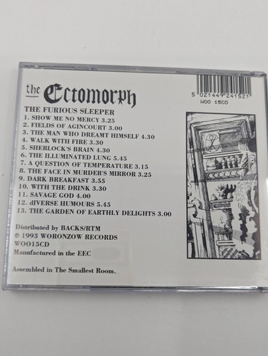 The Furious Sleeper THE ECTOMORPH CD Psych Rock 1993 RARE - Foto 2 di 5
