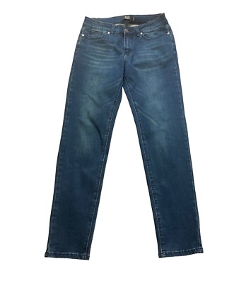 Emp Damen Jeans UK 10 Dunkelblau Slim Stretch Fit Denim Taille 29 Bein 30 Inch