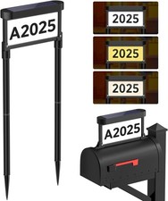 Solar Address Sign Light, Double-Sided LED Illuminated House Number Plaque with