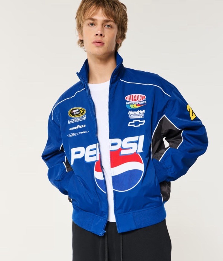 SIZE XL HOLLISTER PEPSI NASCAR JACKET BLUE JEFF GORDON #24 DUPONT